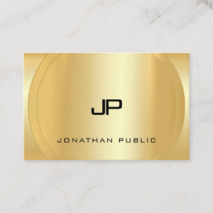Imitate Gold Monogram Glamour Modern Luxury Visitenkarte