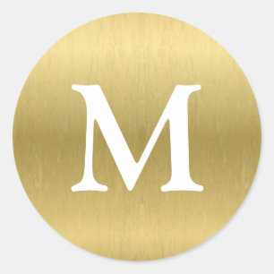 Imitate Gold Monogram Sticker