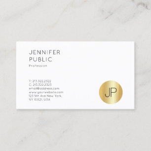 Imitate Gold Monogram Template Elegant Beruflich Visitenkarte