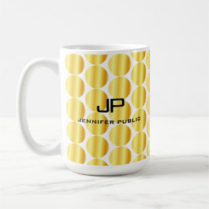 Imitate Gold Monogramm Personalisierte Vorlage Kaffeetasse