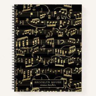 Imitate Gold Musiknote Personalisiert Journal Notizbuch