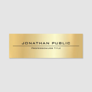 Imitate Gold Name Tag Moderne Elegante Einfache Vo Namensschild