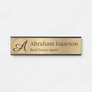 Imitate Gold Office Türschild Plate Real Anwesen