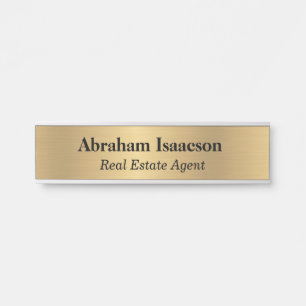 Imitate Gold Office Türsignatur Elegantes Business Türschild