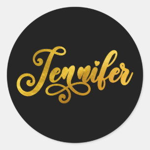 Imitate Gold Ombre Foil Decorative Jennifer Runder Aufkleber