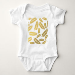 Imitate Gold Palm Blätter Muster Baby Strampler