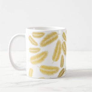 Imitate Gold Palm Blätter Muster Kaffeetasse