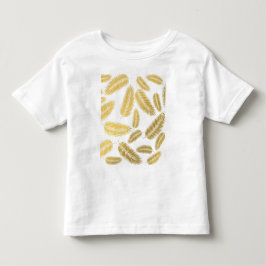 Imitate Gold Palm Blätter Muster Kleinkind T-shirt