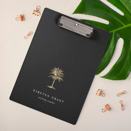 Imitate Gold Palm Tree Logo Klemmbrett