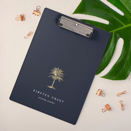 Imitate Gold Palm Tree Logo Klemmbrett