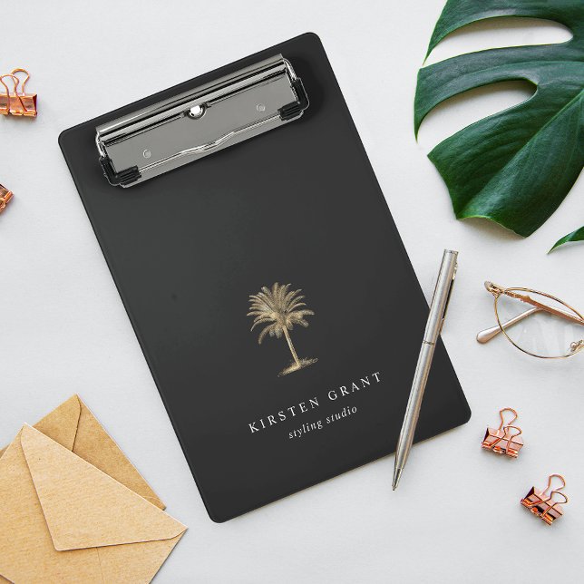 Imitate Gold Palm Tree Logo Mini Klemmbrett (Von Creator hochgeladen)