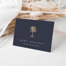 Imitate Gold Palm Tree Logo-Mitteilungskarten