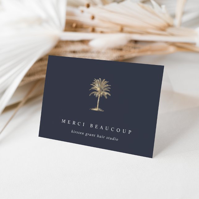 Imitate Gold Palm Tree Logo-Mitteilungskarten (Von Creator hochgeladen)