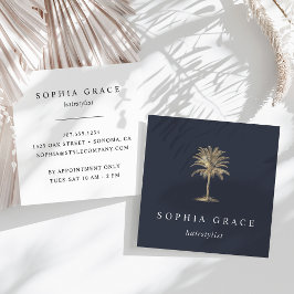 Imitate Gold Palm Tree Logo Quadratische Visitenkarte