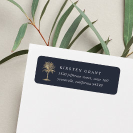 Imitate Gold Palm Tree Logo-Rücksendeadresse