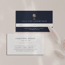 Imitate Gold Palm Tree Logo Terminkarte