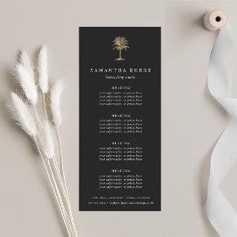 Imitate Gold Palm Tree | Preise oder Dienstleistun Werbekarte