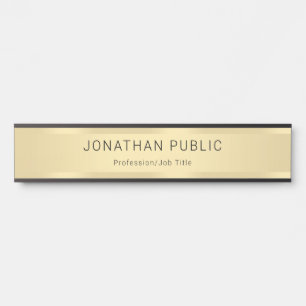Imitate Gold Personalisierter Glamour Moderne Vorl Türschild