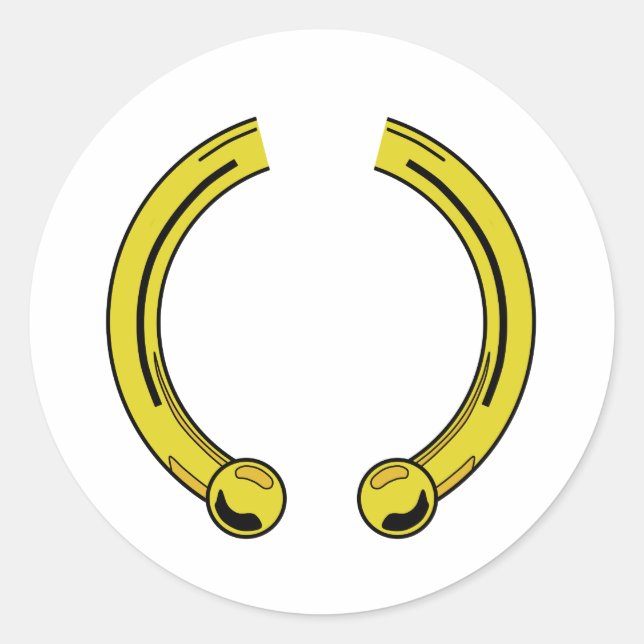 Imitate Gold Piecing Runder Aufkleber (Vorderseite)