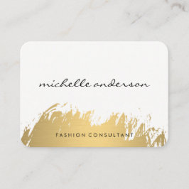 Imitate Gold Pinselgrau Visitenkarte