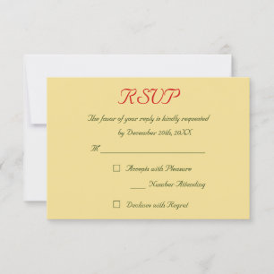Imitate Gold Red Green Holiday Weihnachtsfeier RSV RSVP Karte