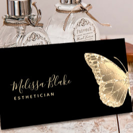 Imitate Gold Schmetterling Logo Visitenkarte