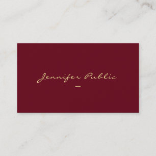 Imitate Gold Script Template Luxuriöse Premium Per Visitenkarte