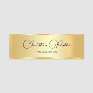 Imitate Gold Script-Vorlage für benutzerdefinierte Namensschild