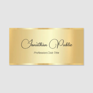 Imitate Gold-Script-Vorlage Kalligraphischer Name Namensschild