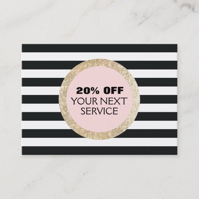 Imitate Gold Sequenzen Kundendiskontcoupon Rabattkarte (Vorderseite)