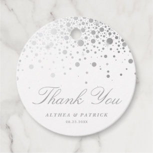 Imitate Gold Silver Confetti Dots Hochzeit Vielen Geschenkanhänger