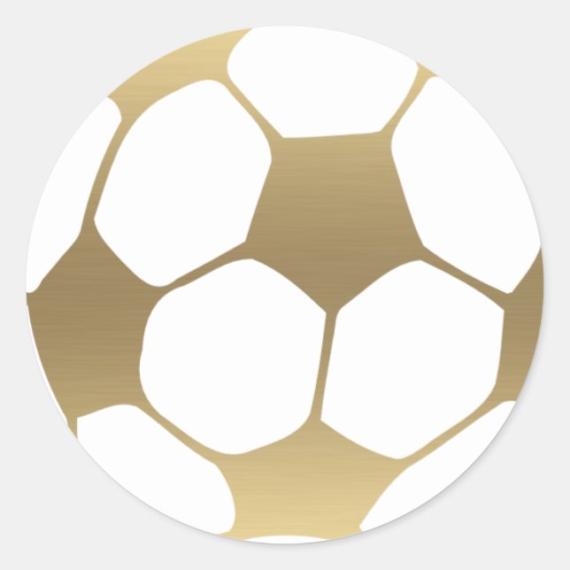 Imitate Gold Soccer Ball Aufkleber (Vorderseite)