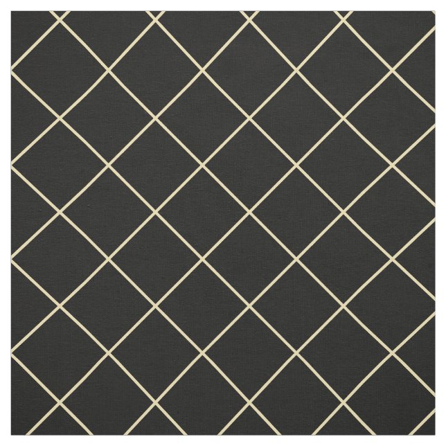 Imitate Gold Squares Black Checkered Modern Geomet Stoff (Muster)