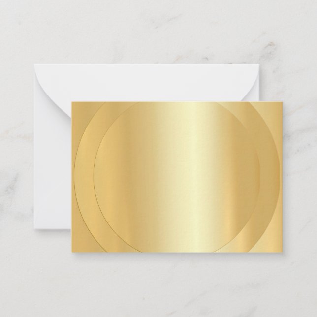 Imitate Gold Trendy Moderne Elegante Blank Templat Mitteilungskarte (Vorderseite)