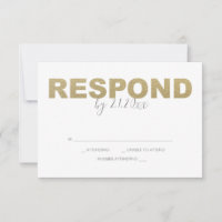 Imitate Gold und Rosa Reply RSVP-Karten