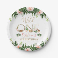 Imitate Gold Wild One Floral Safari Geburtstagspar