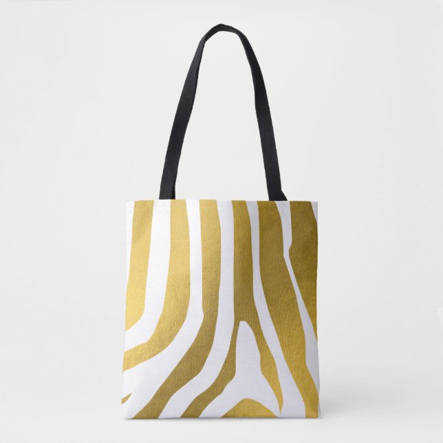 Imitate Gold Zebra Print Stripes Muster (Vorderseite)