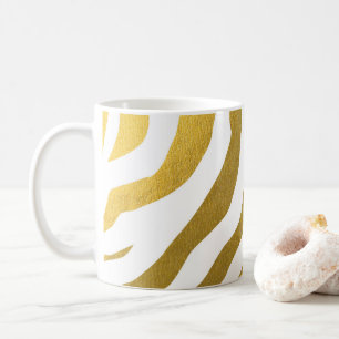 Imitate Gold Zebra Print Stripes Muster Kaffeetasse