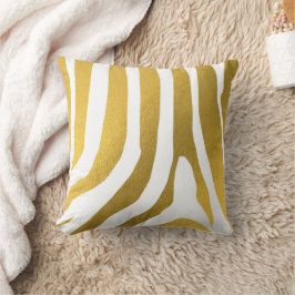 Imitate Gold Zebra Print Stripes Muster Kissen