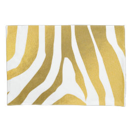 Imitate Gold Zebra Print Stripes Muster Kissenbezug