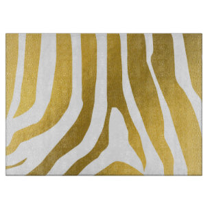 Imitate Gold Zebra Print Stripes Muster Schneidebrett
