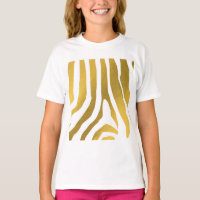 Imitate Gold Zebra Print Stripes Muster
