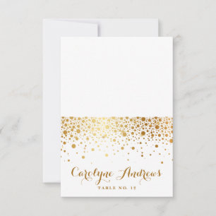 Imitate Golden Foil Confetti Dots Elegante Platzka Einladung