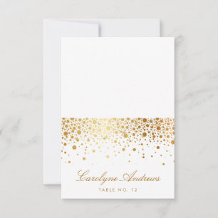 Imitate Golden Foil Confetti Dots Elegante Platzka Einladung