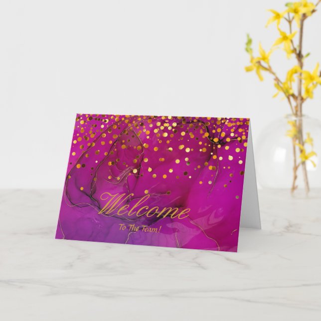 Imitate Golden Foil Confetti Glitzern Herzlich wil Karte (Gelbe Blume)