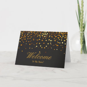 Imitate Golden Foil Confetti Glitzern Herzlich wil Karte