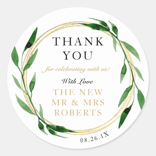 Imitate Golden Kranz Sticker, Gefallen Sticker (Vorderseite)