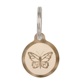 Imitate Golden Yellow Foil Look like Butterfly & T Haustiermarke