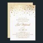 Imitate Goldene Foil Confetti Bat Mitzvah Einladun Einladung<br><div class="desc">Moderne und elegante Bat Mitzvah Einladung mit Imitate Rose Gold Konfetti Punkte mit Skript. Matching-Elemente sind verfügbar.</div>