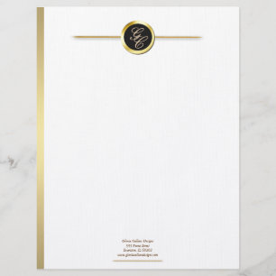 Imitate goldene Kante personalisierte Lettern Briefbogen